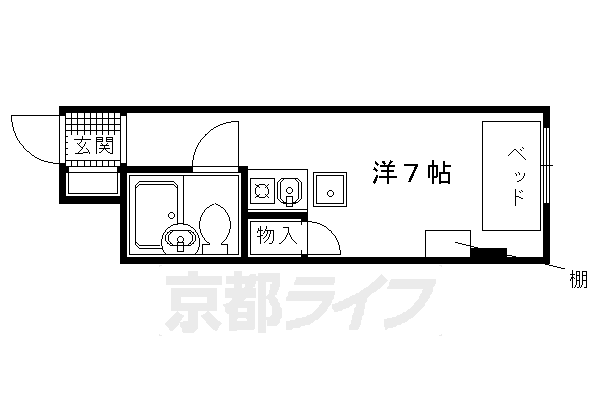 松屋レジデンス百万遍の間取り