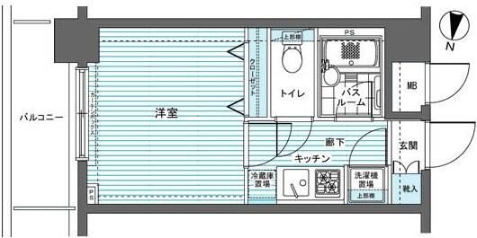 港区赤坂のマンションの間取り