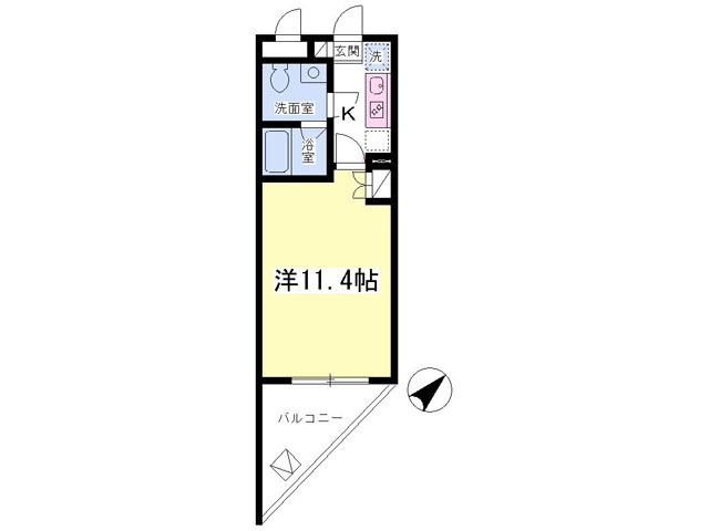 カーサ能ヶ谷の間取り