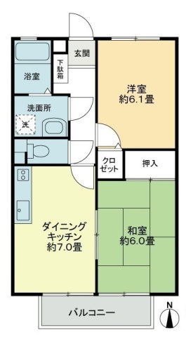 フォブールタウン成合Ｂの間取り