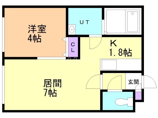 札幌市手稲区稲穂二条のアパートの間取り