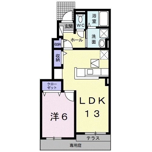 有田郡有田川町大字天満のアパートの間取り