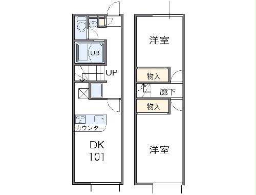 レオパレスベルデュールの間取り