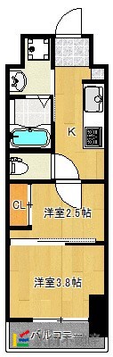 久留米市本町のマンションの間取り