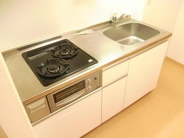 キッチン　２口ガスシステムＫ（グリル付き）