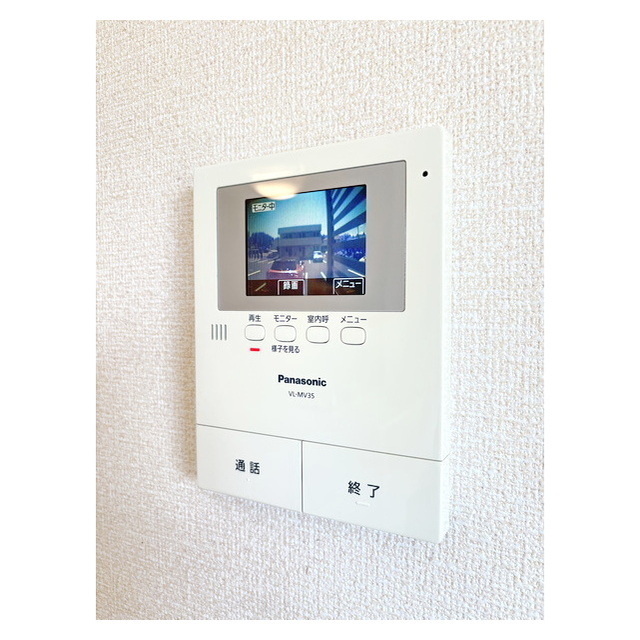 セキュリティ　来訪者の顔が確認出来るモニタ付きインター