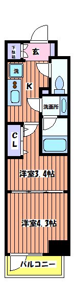 クレイシア立川の間取り写真