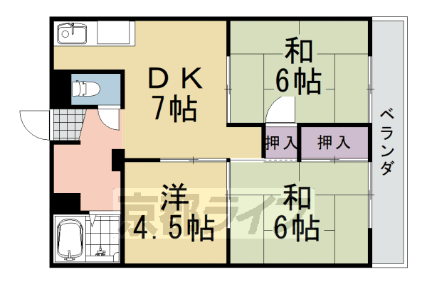 コーポ藤岡の間取り写真