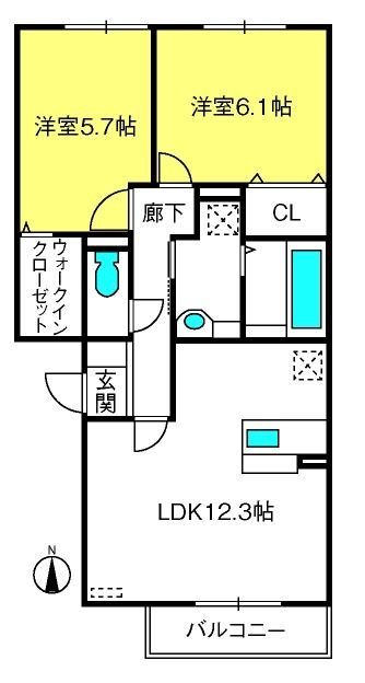 グリーンシャトーの間取り写真