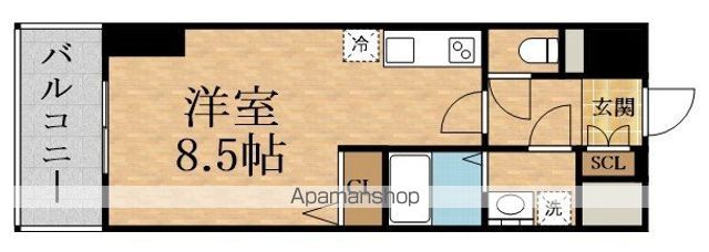 ＪＲ大阪環状線 桜ノ宮駅 徒歩3分 15階建 築3年の間取り写真