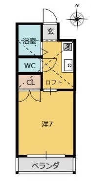 山形市あずま町のアパートの間取り