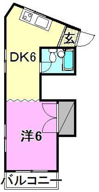 松山市千舟町のマンションの間取り