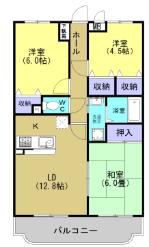 サンツヤマモトＢの間取り