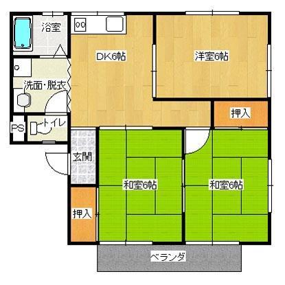 コーポラス長府台の間取り