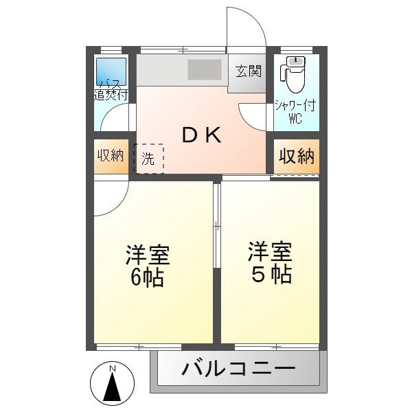 東御市田中のアパートの間取り