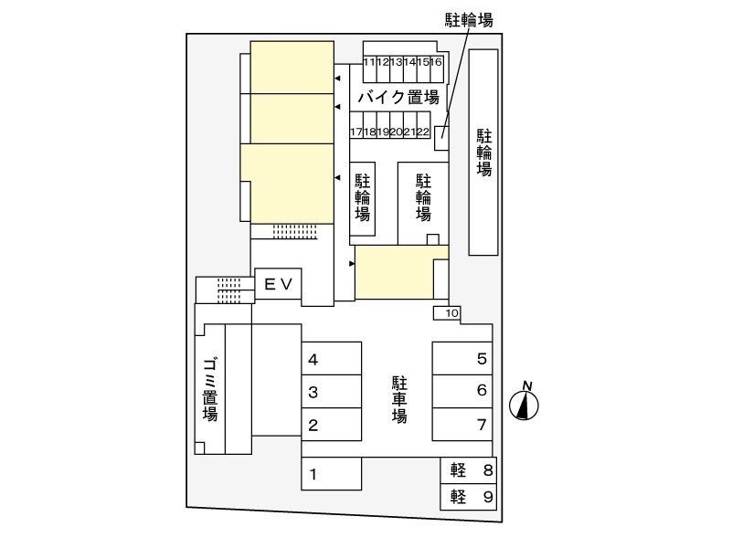 【平塚市宝町のマンションの駐車場】