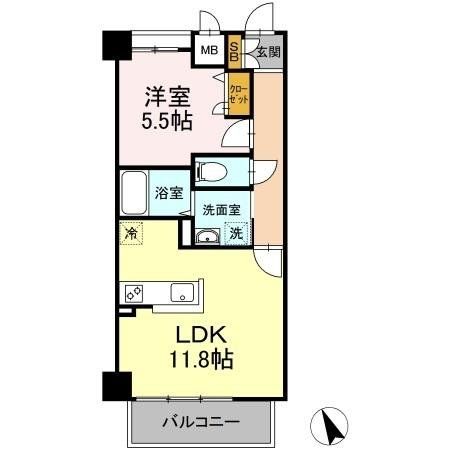 船橋市高根台のマンションの間取り