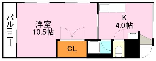 鹿児島市甲突町のマンションの間取り