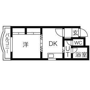 札幌市中央区南十二条西のマンションの間取り