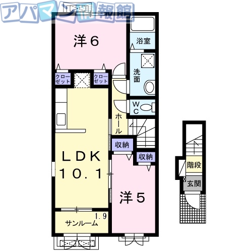 ルーナ川口の間取り