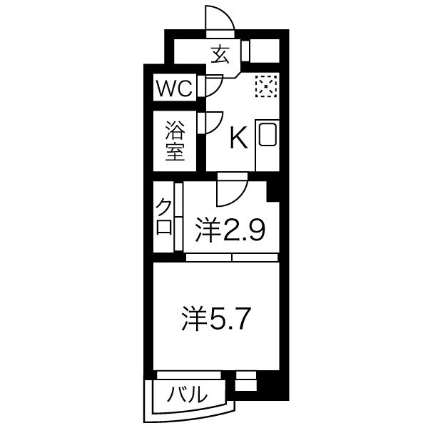 札幌市中央区南六条西のマンションの間取り