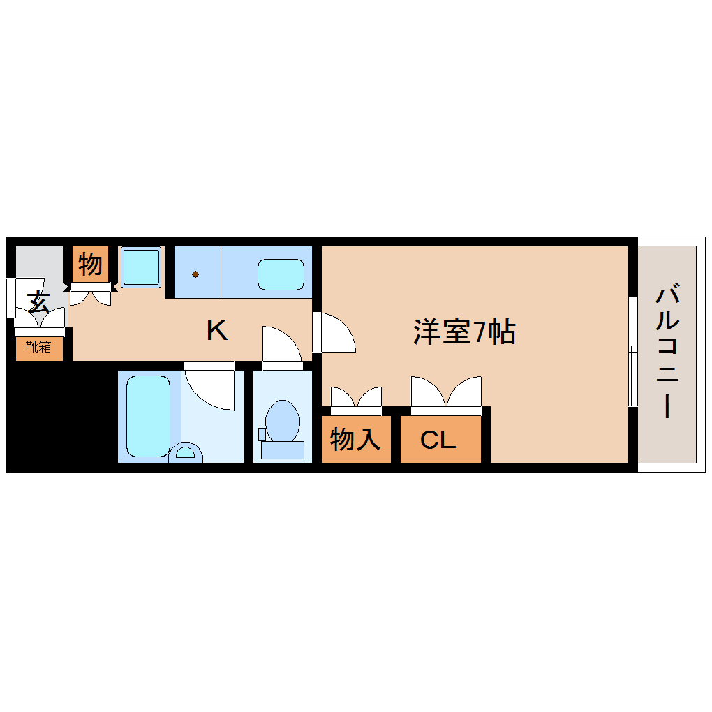 奈良市大宮町のマンションの間取り