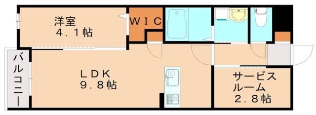 糸島市有田中央のマンションの間取り