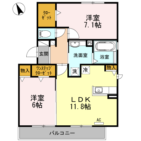 エスペランサＢ棟の間取り