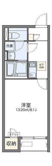 岡山市北区京橋南町のアパートの間取り