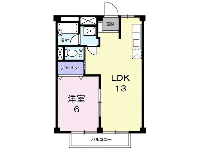 青森市造道のアパートの間取り