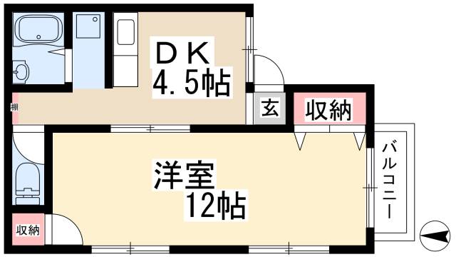 タウニィみどりの間取り