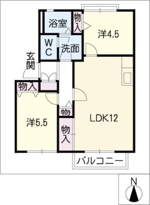 フラッツＫ．Ｂ棟の間取り