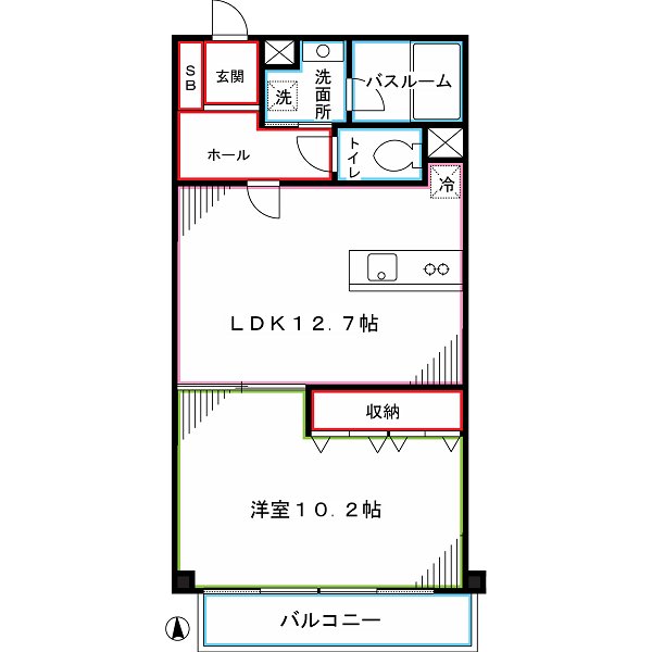 練馬区中村のマンションの間取り