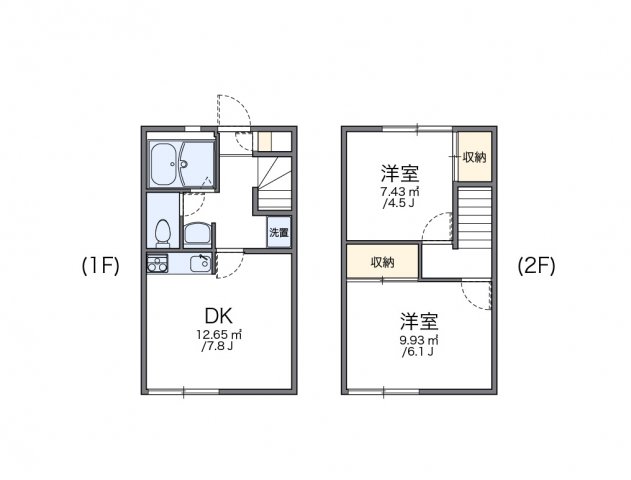 レオパレスワカミヤ６０の間取り