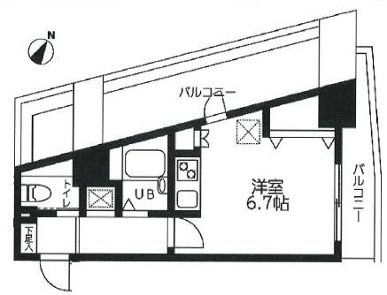 マリオン新宿河田の間取り