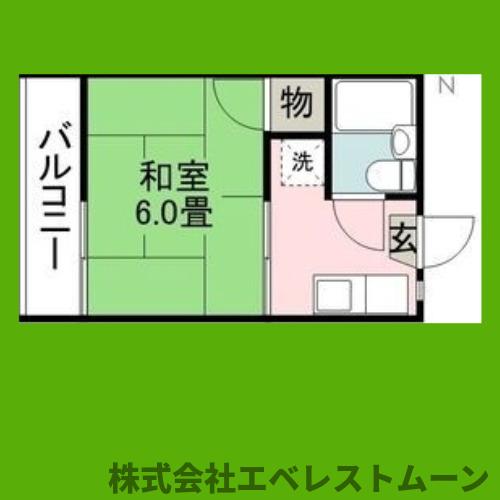 名古屋市熱田区六番のアパートの間取り