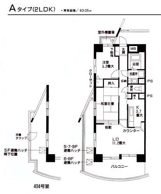 レ・シェーナの間取り