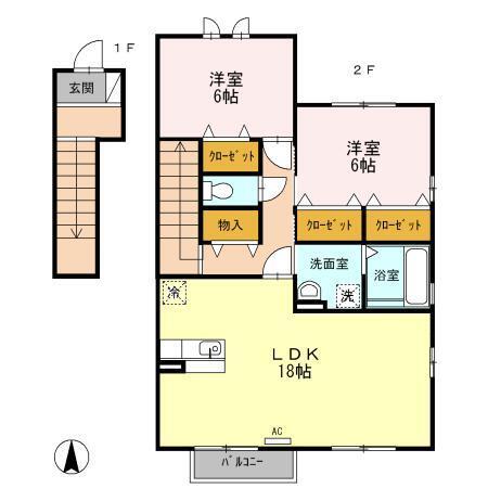 メゾンドレッセIIの間取り