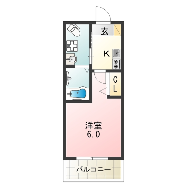 大阪市阿倍野区北畠のマンションの間取り