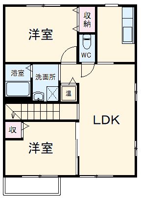 浜松市中央区東若林町のアパートの間取り