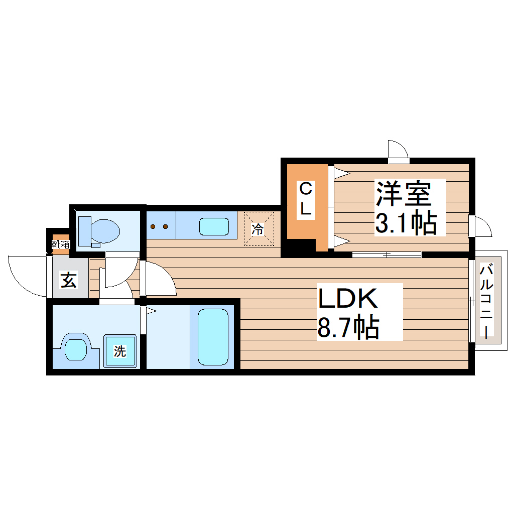 フルール Bの間取り