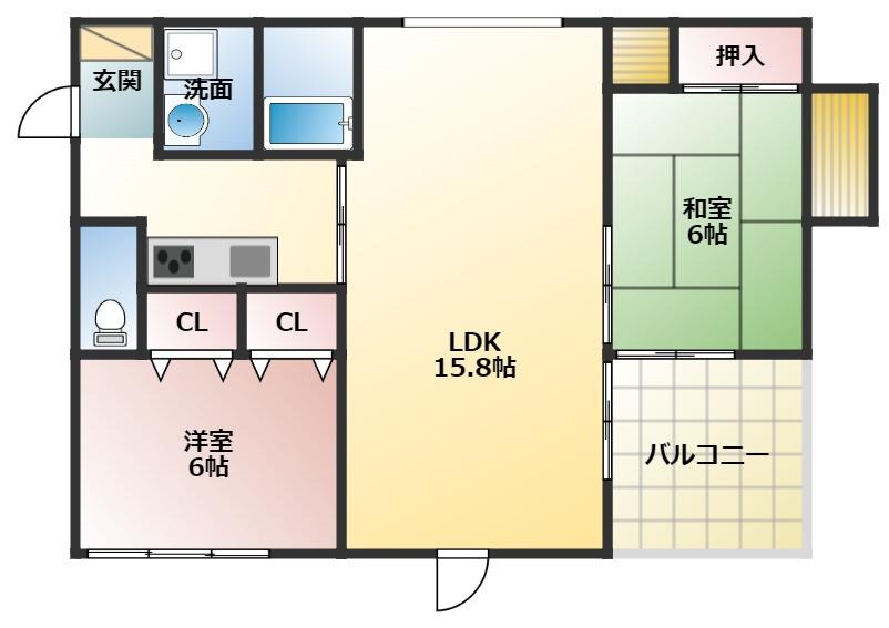 ＷＥＳＴ ２の間取り