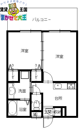 フェリーチェ梅香崎の間取り