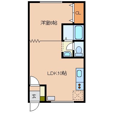 空知郡上富良野町錦町のアパートの間取り