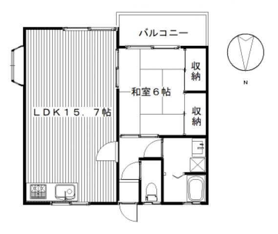 KGハイツVの間取り