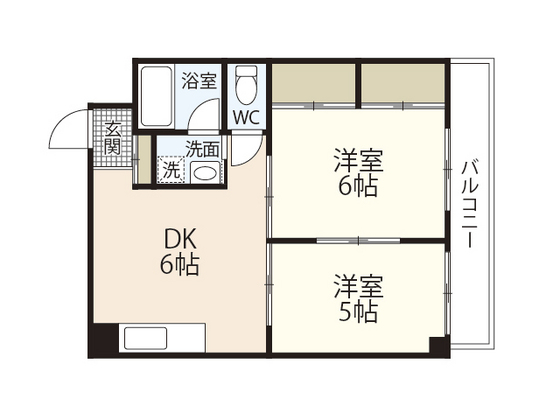 広島市中区住吉町のマンションの間取り