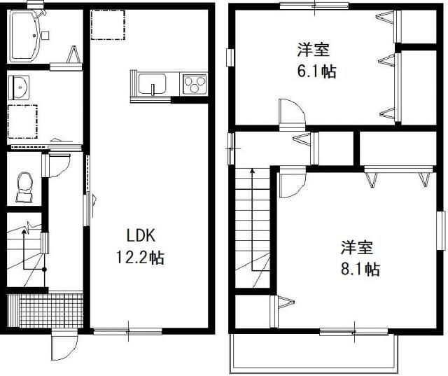 【エクセル霞ヶ丘II　Ａの間取り】