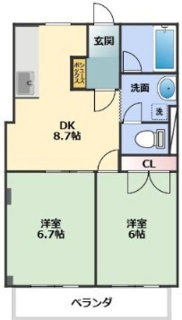 K2-1 ディアコートの間取り