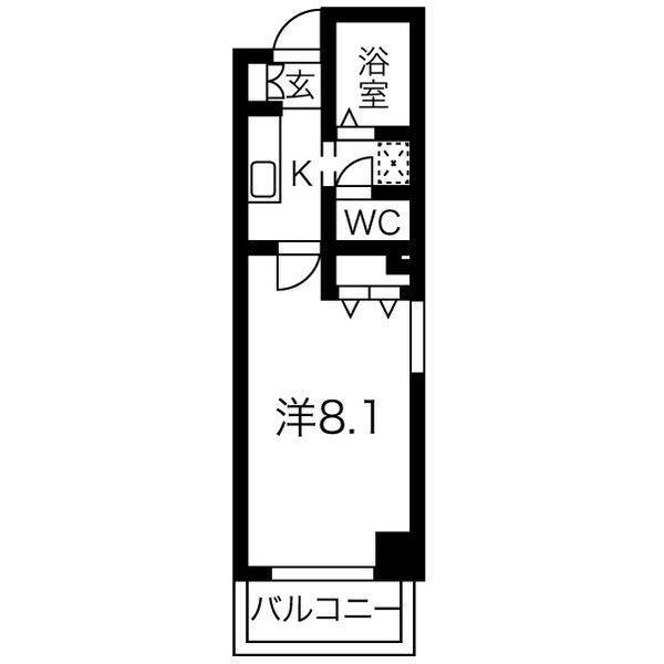 名古屋市昭和区広路本町のマンションの間取り