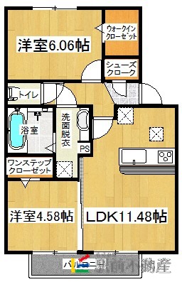 三井郡大刀洗町大字本郷のアパートの間取り